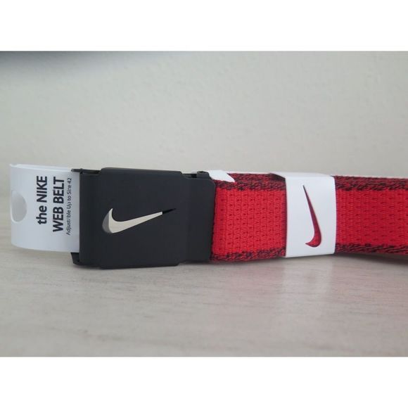 Nike Golf 11235616 72243 Men's O/S University Red Adjustable Knit Web Belt - Picture 4 of 8